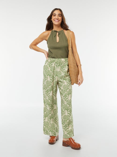 Pantalon large avec imprimé 'JDY' - Kiabi