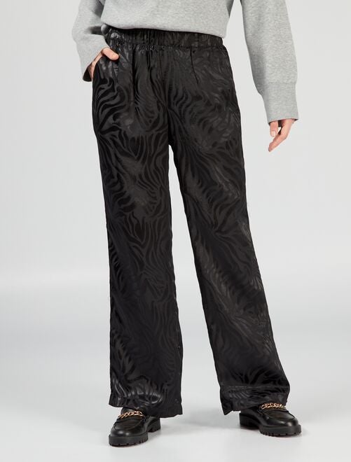 Pantalon large avec imprimé - Kiabi