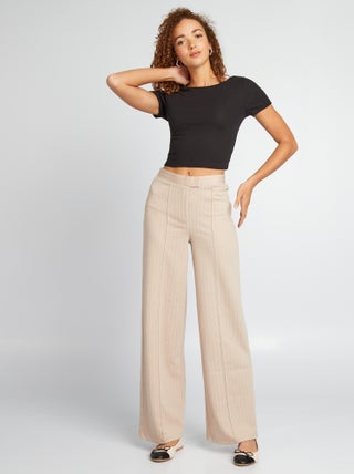 Pantalon large avec rayures