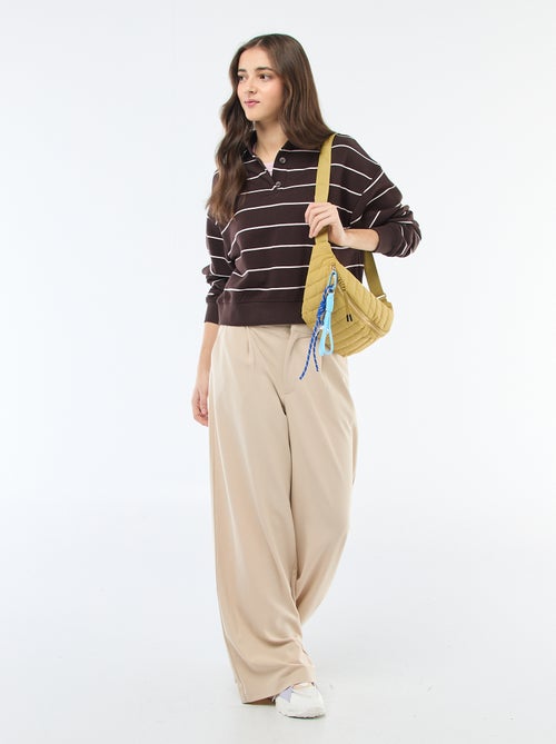 Pantalon large avec taille boxer - Kiabi