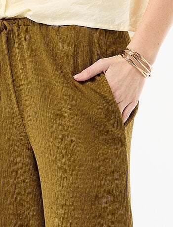 Pantalon large crêpé à 2 poches