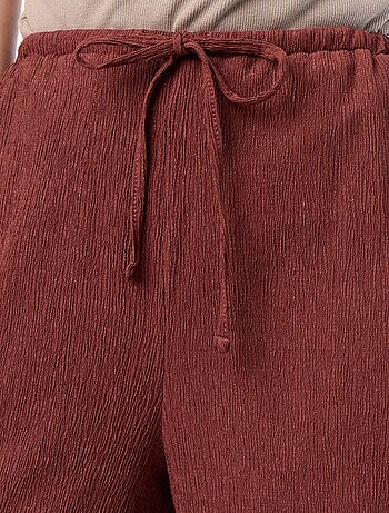 Pantalon large en maille femme