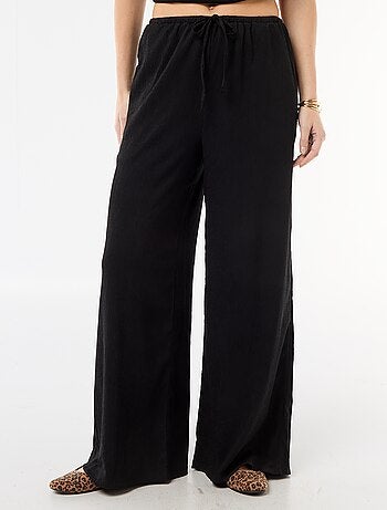 Pantalon large crêpé à 2 poches