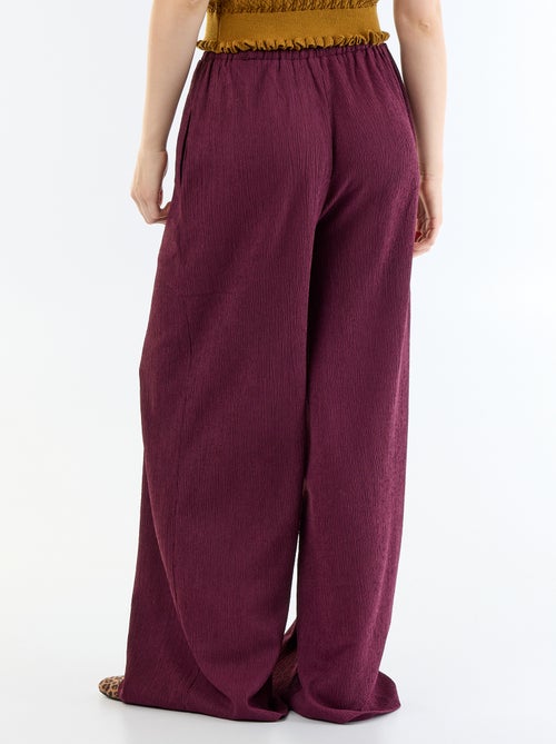 Pantalon large crêpé à 2 poches - Kiabi