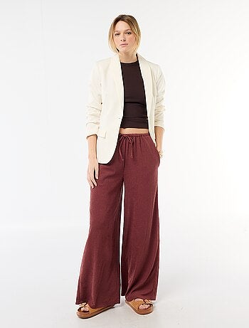 Pantalon large crêpé à 2 poches