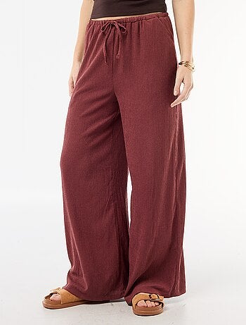 Pantalon large crêpé à 2 poches