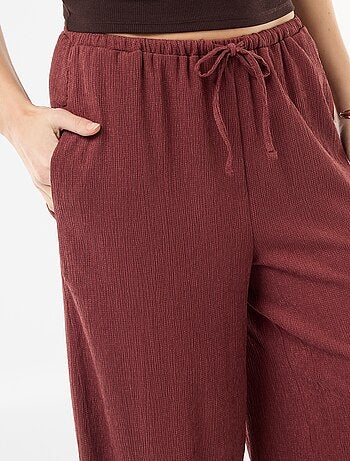 Pantalon large crêpé à 2 poches