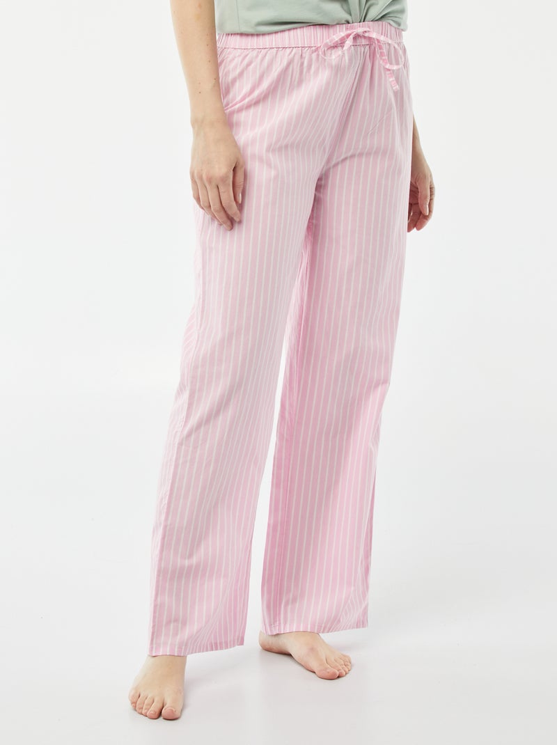 Pantalon large de pyjama Rose - Kiabi