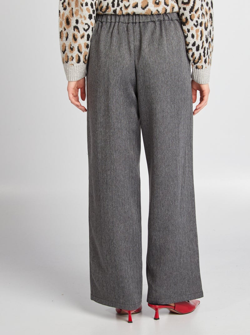 Pantalon large en chevrons 'JDY' Gris - Kiabi