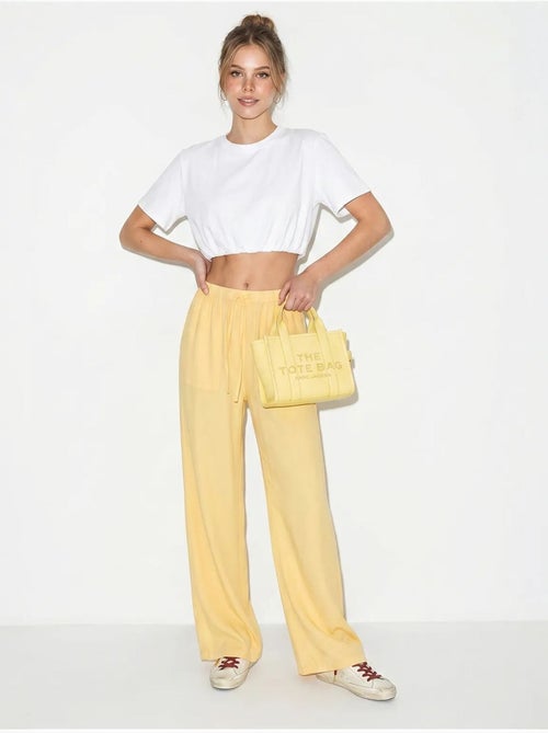Pantalon large en coton à taille coulissée lucci - Kiabi Pantalon large en coton à taille coulissée lucci - Kiabi
