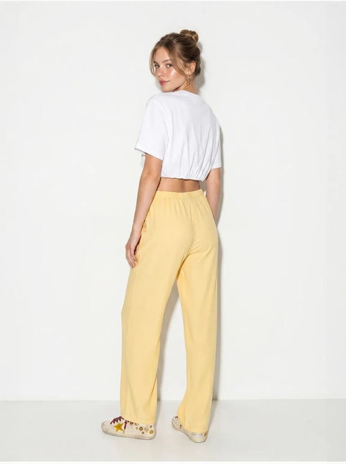 Pantalon large en coton à taille coulissée lucci - Kiabi Pantalon large en coton à taille coulissée lucci - Kiabi