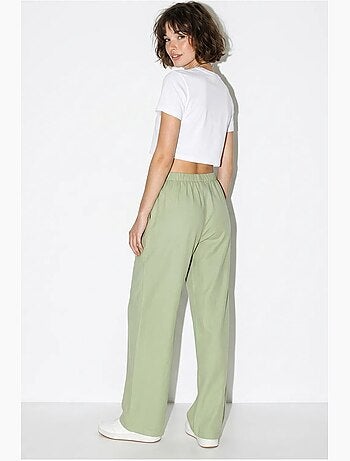 Pantalon large en coton à taille coulissée lucci