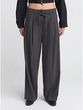 Pantalon large en crêpe à plis dilvin