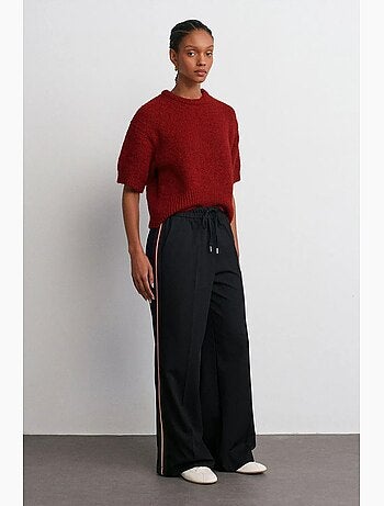 Pantalon large en crêpe à rayures dilvin