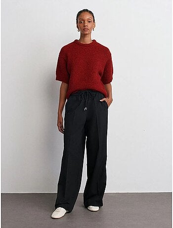 Pantalon large en crêpe à rayures dilvin
