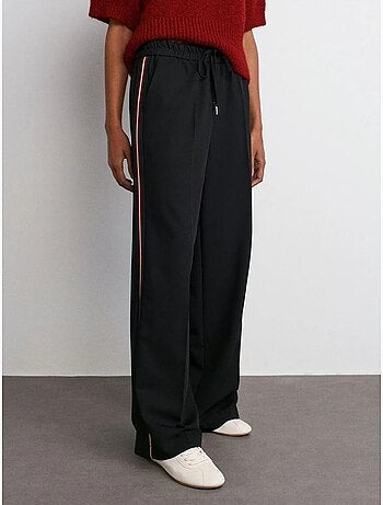 Pantalon large en crêpe à rayures dilvin