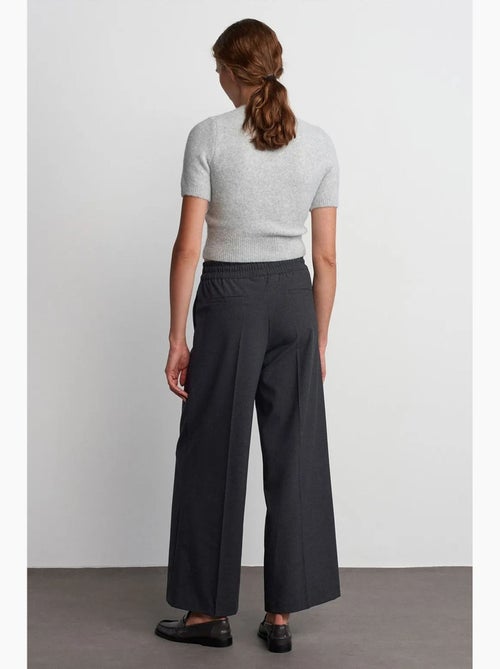 Pantalon large en crêpe à taille coulissante dilvin - Kiabi
