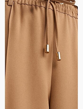 Pantalon large en crêpe à taille coulissée dilvin
