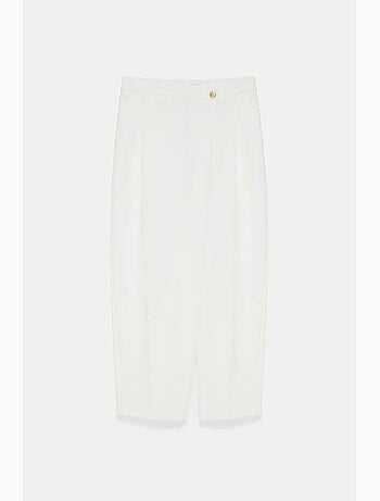 Pantalon large en crêpe à taille haute dilvin