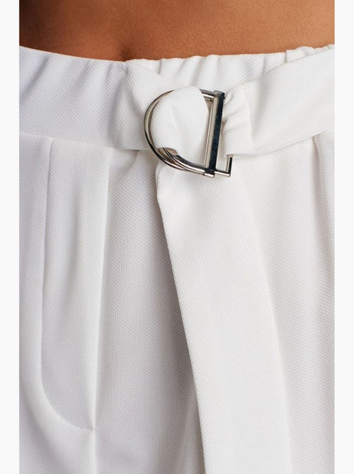 Pantalon large en crêpe à taille haute dilvin - Kiabi