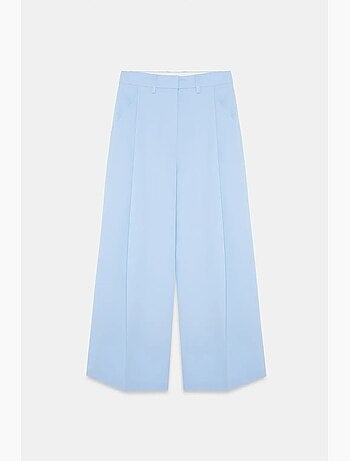 Pantalon large en crêpe à taille haute dilvin