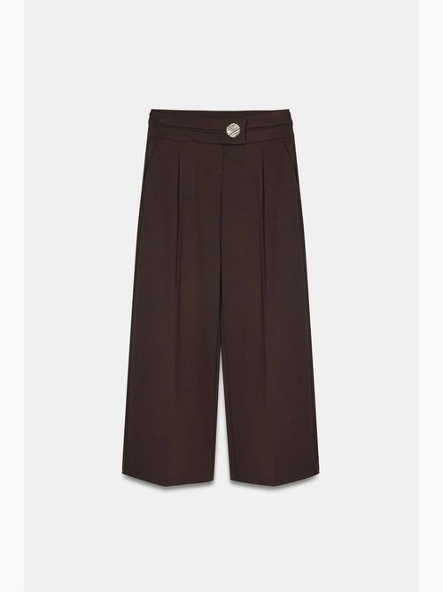 Pantalon large en crêpe à taille haute dilvin - Kiabi Pantalon large en crêpe à taille haute dilvin - Kiabi