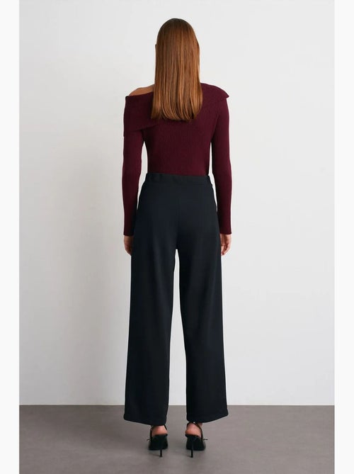 Pantalon large en crêpe à taille haute dilvin - Kiabi