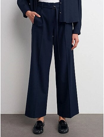 Pantalon large en crêpe avec ceinture dilvin
