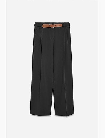 Pantalon large en crêpe avec ceinture dilvin