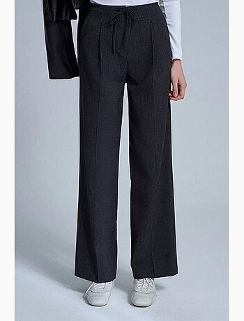 Pantalon large en crêpe avec cordon dilvin