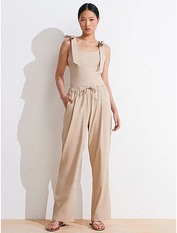 Pantalon large en crêpe dilvin