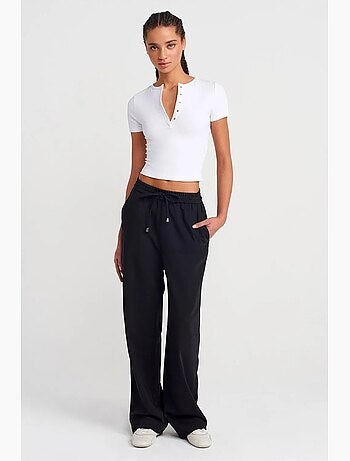 Pantalon large en crêpe dilvin