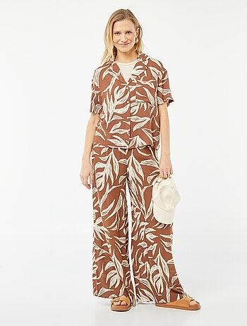 Pantalon large en crêpe