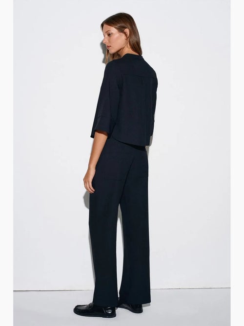 Pantalon large en crêpe pour femme dilvin - Kiabi