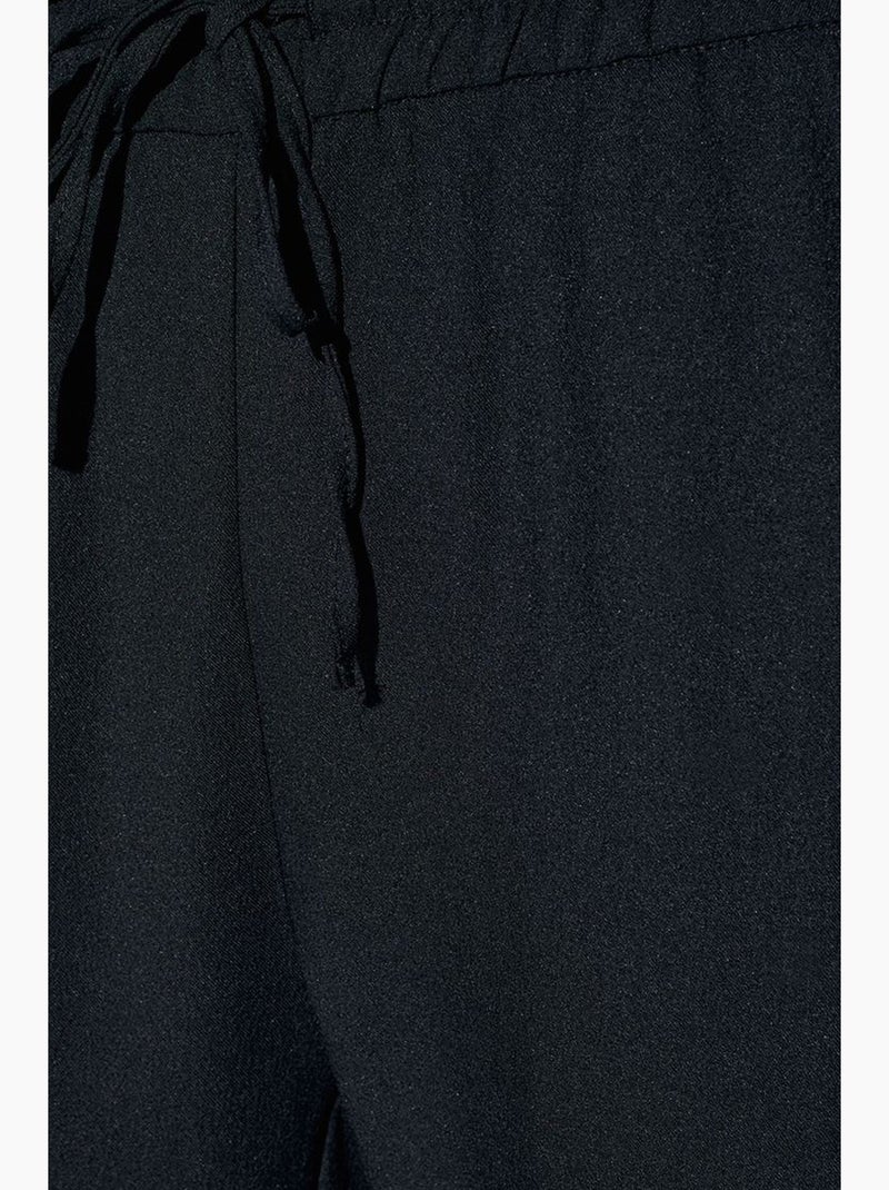 Pantalon large en crêpe pour femme dilvin Noir - Kiabi