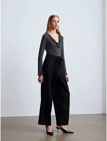 Pantalon large en crêpe pour femme dilvin