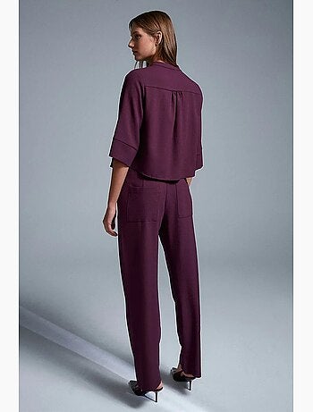 Pantalon large en crêpe pour femme dilvin