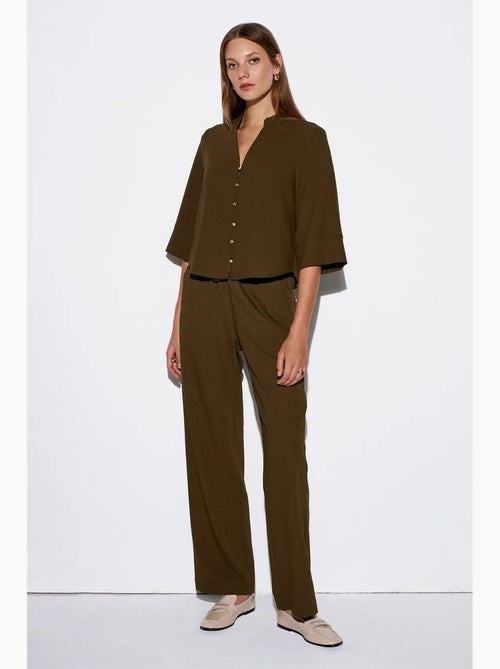 Pantalon large en crêpe pour femme dilvin - Kiabi Pantalon large en crêpe pour femme dilvin - Kiabi