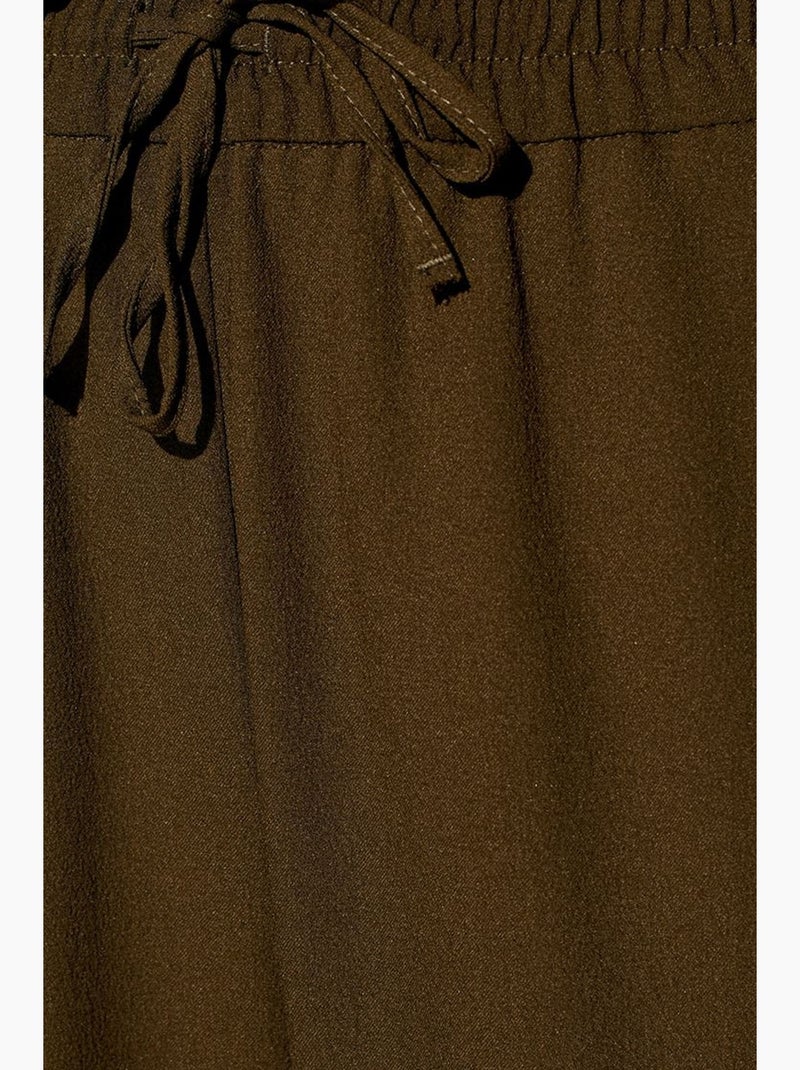 Pantalon large en crêpe pour femme dilvin Vert kaki - Kiabi