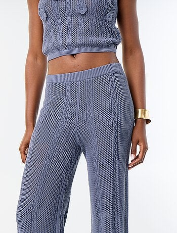 Pantalon large en crochet