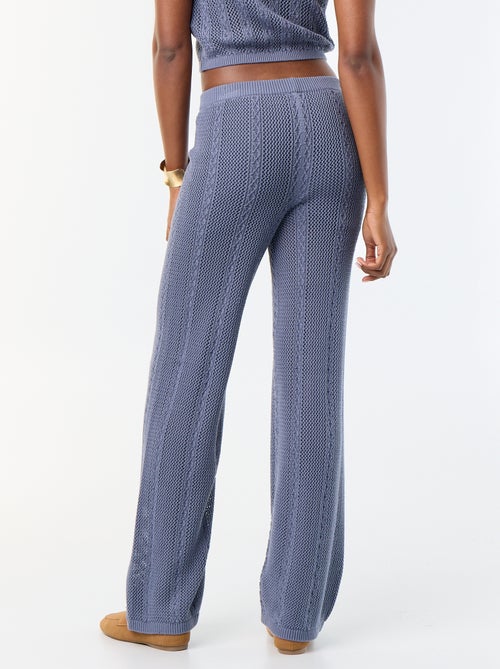 Pantalon large en crochet - Kiabi Pantalon large en crochet - Kiabi