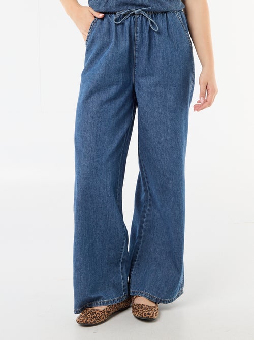 Pantalon large en denim - Kiabi