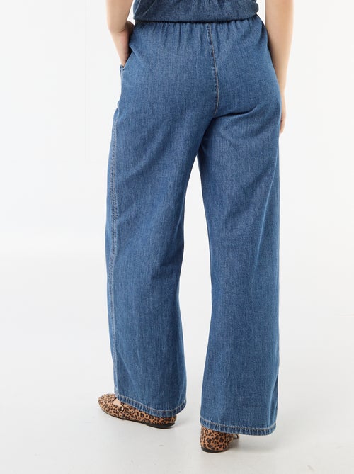 Pantalon large en denim - Kiabi