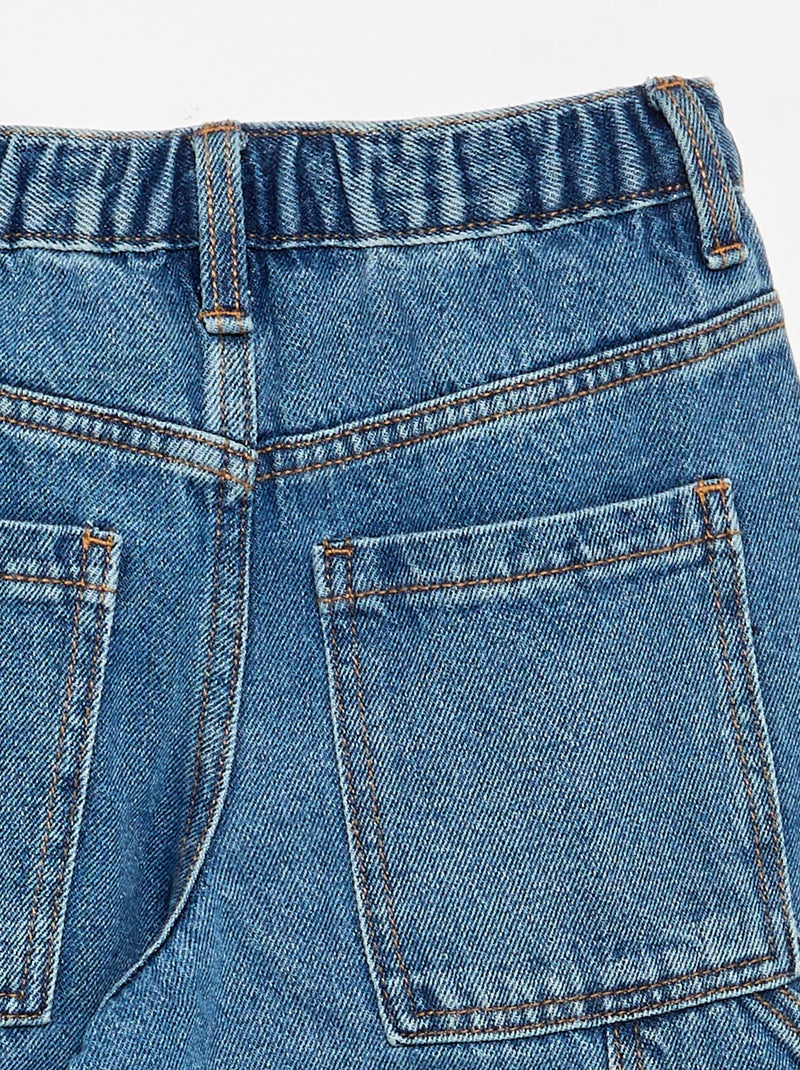 Pantalon large en denim Bleu - Kiabi