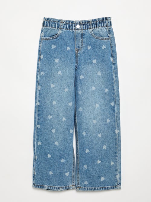 Pantalon large en denim - Kiabi