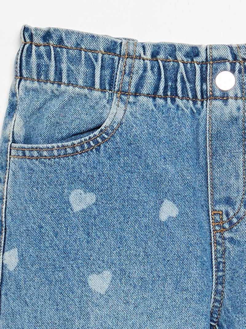 Pantalon large en denim Bleu - Kiabi