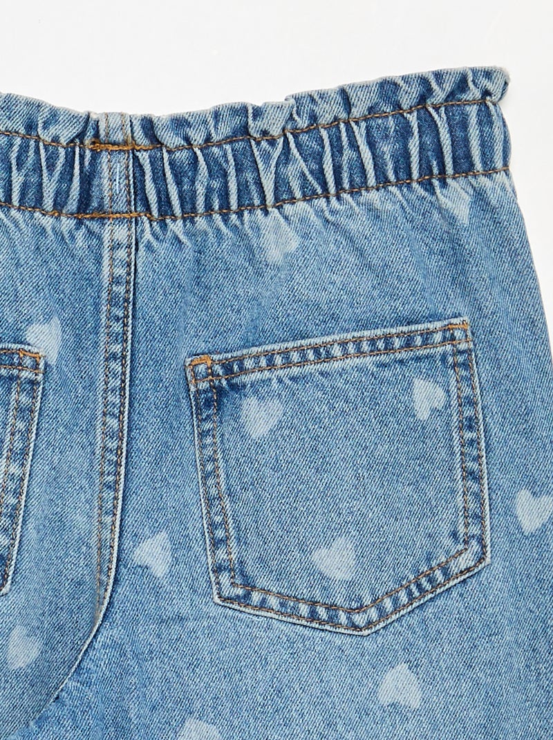 Pantalon large en denim Bleu - Kiabi