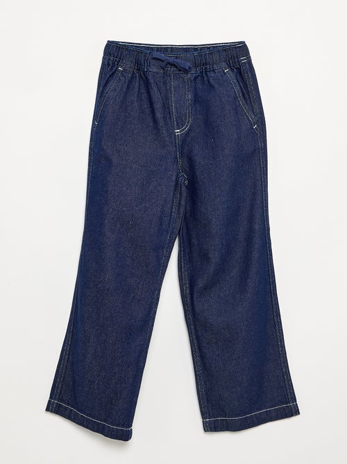 Pantalon large en denim - Kiabi Pantalon large en denim - Kiabi