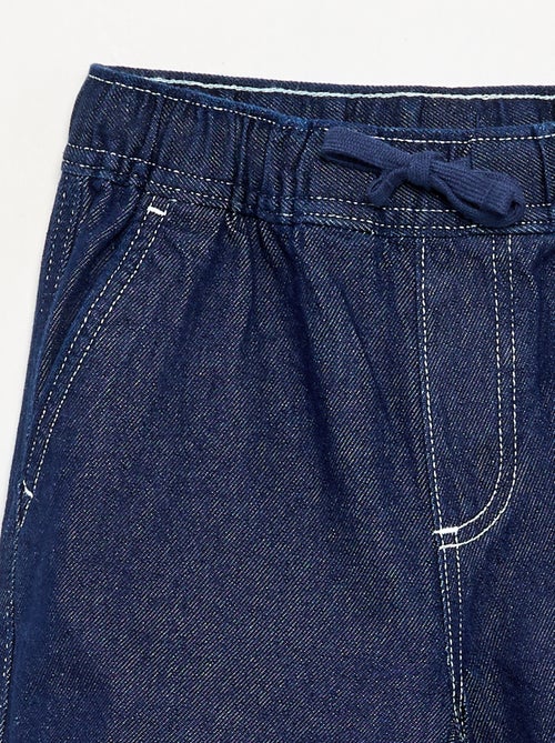 Pantalon large en denim - Kiabi Pantalon large en denim - Kiabi