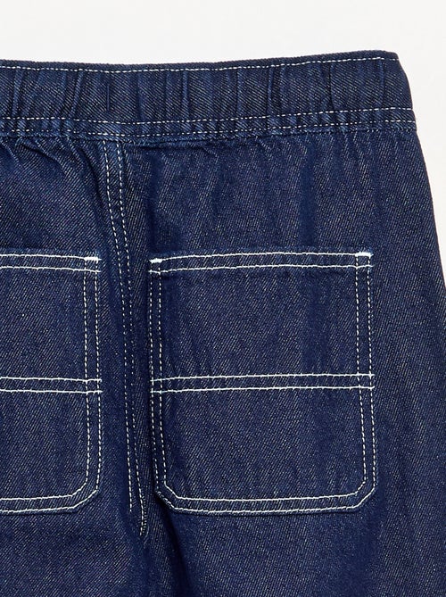 Pantalon large en denim - Kiabi Pantalon large en denim - Kiabi